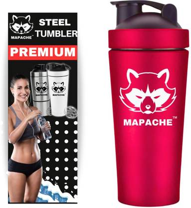 MAPACHE Series Steel Shaker/Tumbler for gym fanatics, 25oz, color (RED) 750 ml Shaker