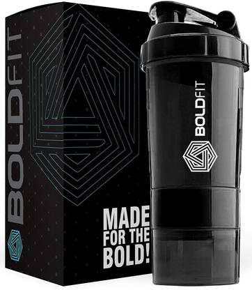 BOLDFIT Spider gym bottle for protein shake with 2 Storage Compartment 500 ml Shaker