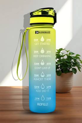 Blend Buzz 1L Gym Sipper Bottle | Leakproof Cap | BPA Free | Sports, Yoga & Daily Hydration 1000 ml Sipper