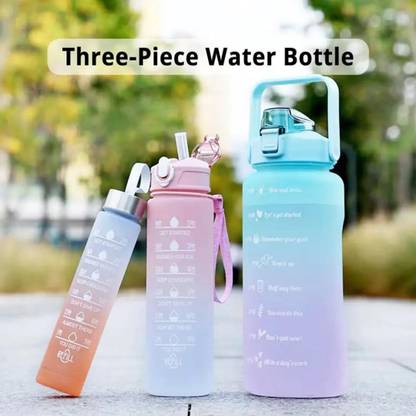 Virtuous 3 different size water bottle for office home unbreakable BPA free 2000 ml Bottle