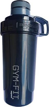 NAYASA Gym-fit Shaker 750ml with Stainless Steel Blender Ball (Black) 750 ml Shaker