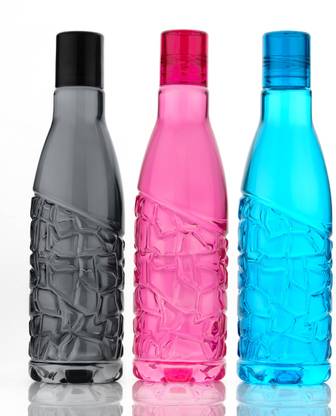 Flipkart SmartBuy CrystaL design Fridge Bottle Set of 3, Office Bottle /Gym Bottle 1000 ml Bottle 10000 ml Bottle