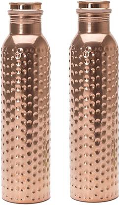 BRAJIKA Hammered water bottle 1000 ml Bottle