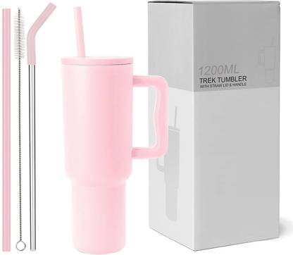 Mirae Stainless Steel Vacuum Double Insulated Tumbler with Handle and Straw Stainless Steel Tumbler