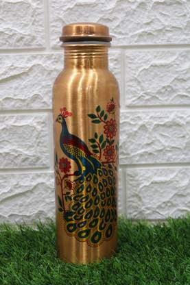 Creative Brass Collection Peacock Copper Bottle 900ml 900 ml Copper Bottle