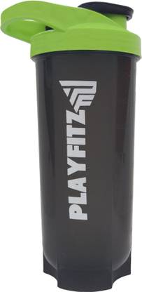 PLAYFITZ Wave Gym Protein Shaker Bottle with Blender Ball Attached Handle, BPA-Free 700 ml Shaker