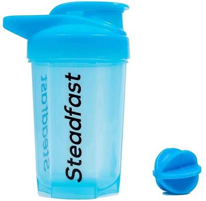 Steadfast NUTRITION Protein Shaker Blender Bottle with Blender Ball 400 ml Plastic Shaker