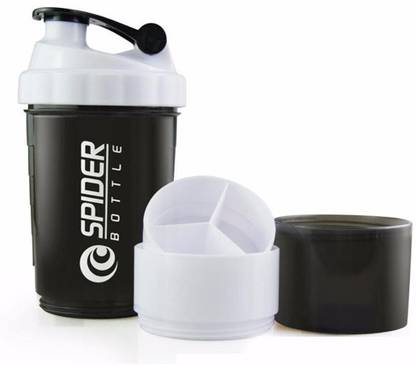 KERRY Spider 3 in 1 Protein Milk Shaker bottle 500ML 500 ml Plastic, Tritan Shaker