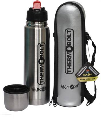 Krozon Thermosteel Flip Lid Flask 24 Hours Hot and Cold Beverages Insulated 1000 ml Bottle