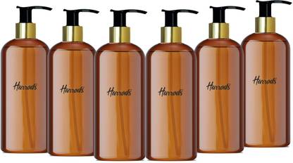 HARRODS Empty Shampoo Pump Bottles Refillable 500 ml Plastic Bottle