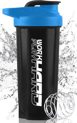 ZYRO Work Hard Protein Gym Sipper Bottle with Stainless Steel Spring Ball 700 ml Shaker