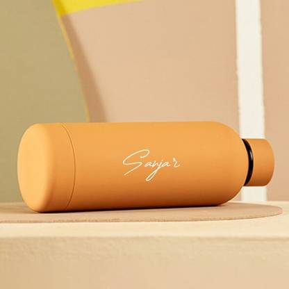 SY Gifts Sanjar Name Orange Water Bottle Flask 750 ml Flask