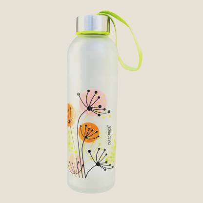 Deco Pride Glass Water Bottle With Leak Proof Lid With Strip Matt ...