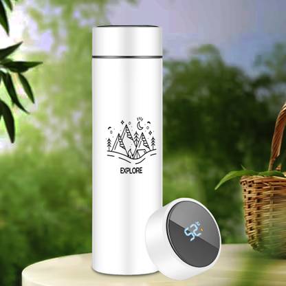 Motivatebox Vacuum Insulated Temperature printed design Explore 500 ml Bottle