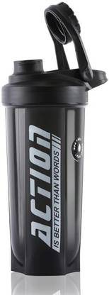 FIT FOCUS ACTION Gym Sipper Bottle with Stainless Steel Spring Ball 700 ml Shaker