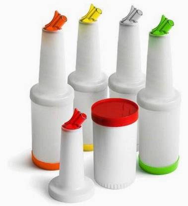 ShoppersHub PNQ Colorful 1L (1000ml) Store and Pourer Juice Pouring Spout Bottle & Container 1000 ml Bottle