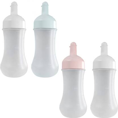 pepplo Plastic Squeeze Squirt Condiment Bottles with Twist On Cap Lids(Multi,Set of 4) 350 ml Flask