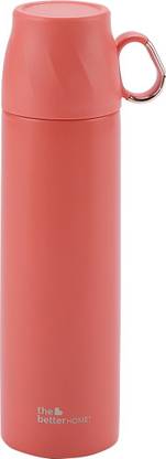 The Better Home 500 ml Steel Bottle With Drinking Glass