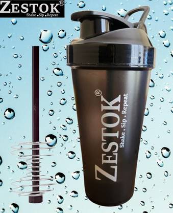 Zestok Gym Sipper & Shaker Bottle with Stainless Steel Spring Ball Men Women Boys Girls 700 ml Shaker