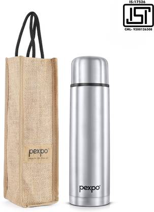 pexpo 24 Hrs Hot and Cold with Jute-bag Vacuum Insulated Flamingo 1000 ml Flask