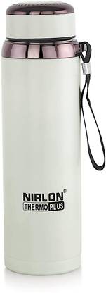 NIRLON Stainless Steel Insulated Double Wall Thermos Flask Water Bottle with String 1000 ml Flask