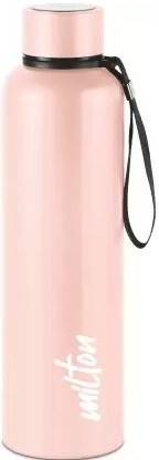 MILTON Aura Thermosteel Bottle,LIGHT PINK| 24 Hours Hot and Cold Rust 1050 ml Bottle