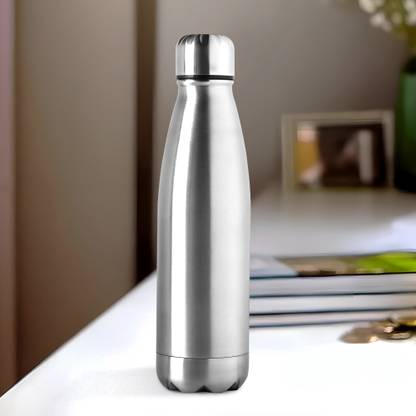 KUBER INDUSTRIES Insulated Stainless Steel Water Bottle (500 ml) | Silver 500 ml Steel Bottle