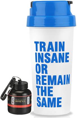 ZYRO Protein Funnel & Gym Shaker Stainless Steel Mixer Ball & Mesh Lump Free Shakes 700 ml Shaker