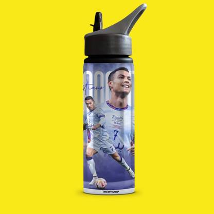 TheWhoop Cristiano Ronaldo Printed Sipper Water Bottle l Bottle & Keychain Combo 750 ml Sipper