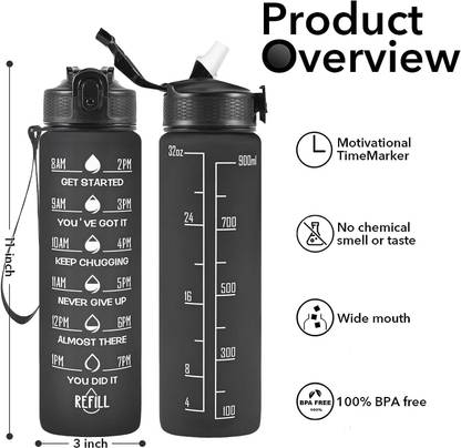 JintaFit 1000 ml Silicone Sipper
