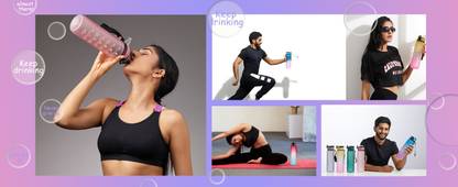 JintaFit = WATER 00 BOTTLE+ 1000 ml Sipper
