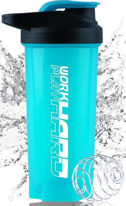 ZYRO Work Hard Protein Gym Sipper Bottle with Stainless Steel Spring Ball 700 ml Shaker