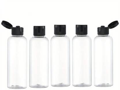 Flipco Plastic Travel Bottles, Clear 3.4oz/100ml Empty Lotion Bottle Squeeze Bottle 100 ml Bottle