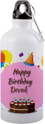 sublix birth day Devin with cake, bal_Alluminium bottle1313 600 ml Sipper