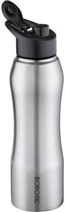 BOROSIL Grip n Sip Stainless Steel Water Bottle, Single Wall, BPA Free 750 ml Bottle