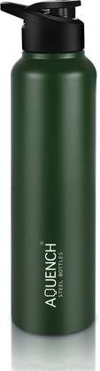 AQUENCH 1L Stainless Steel Green Coloured Water Bottles 1000 ml Bottle