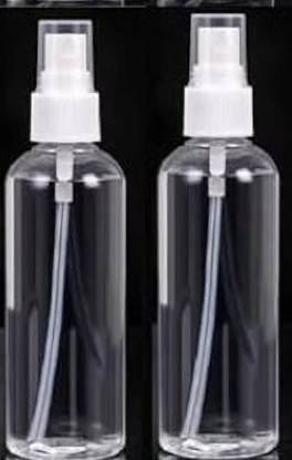 EverGlam 100ml Clear Empty Plastic Mini Travel Bottle Set, Small Refillable Bottel 200 ml Bottle