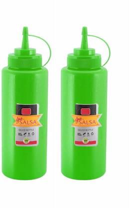 PuthaK Squeeze Sauce Bottle 500ml Multicolor (Pack of 2) (Green) 500 ml Bottle