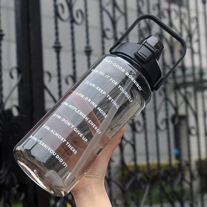 ARYANS ENTERPRISE Transparent Motivational Water Bottles with Time Marker 2000 ml AR092 2000 ml Bottle