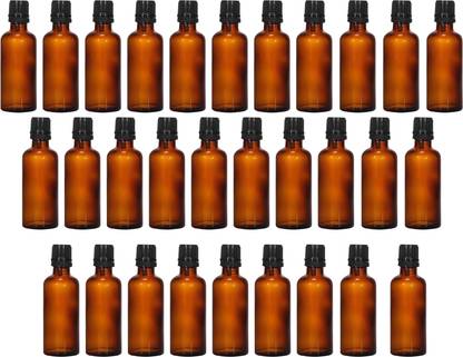 Pure Source India Amber Glass Bottles for Essential Oils, Fragrances, Cosmetics and Medicinal Uses 50 ml Bottle