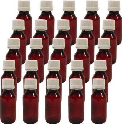 PATCO 30ml Empty Amber PET Syrup Bottles Amber - White Seal Caps 30 ml Bottle