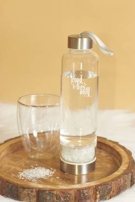 Good Vibes Only Crystal Ritual Water Bottle - Clear Quartz 500 ml Bottle
