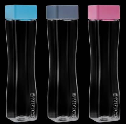2Mech Concave square water bottles for Fridge bottle set combo 800 ml Bottle