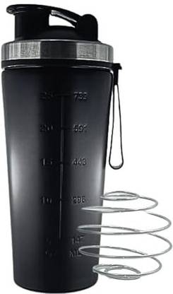 Shopsidex Stainless steel GYM shaker BPA Free Gym Bottle with Mixer Ball 740 ml Shaker 470 ml Shaker