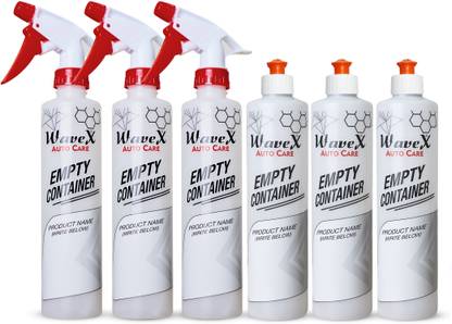 Wavex Empty Container Bottles (3 Spray Containers + 3 Pull Push Containers) 350 ml Bottle