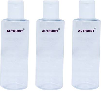 Altruist Empty Clear Plastic Sample Bottle with Flip Caps (300ml) Pack of 3 300 ml Bottle
