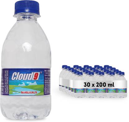 क्लाउड9 Packaged Drinking Water | Drinking Water 200ml | Pack Of 30 Bottles मिनरल