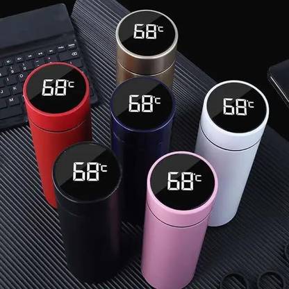 AquaNest LED Temperature Display Bottle | Double Wall Hot & Cold Insulated 500 ml Bottle