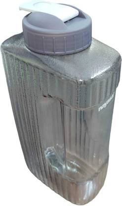 NAYASA Plastic 2.2 Litre Bpa Free Jumbo Jug Water Bottle With Flip Lid (Grey) 2200 ml Bottle