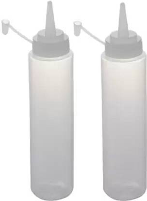 FuerDanni Transparent Souce Ketchup Bottle Tomato Red Chillie Storage Botlte PACK oF 2 400 ml Bottle